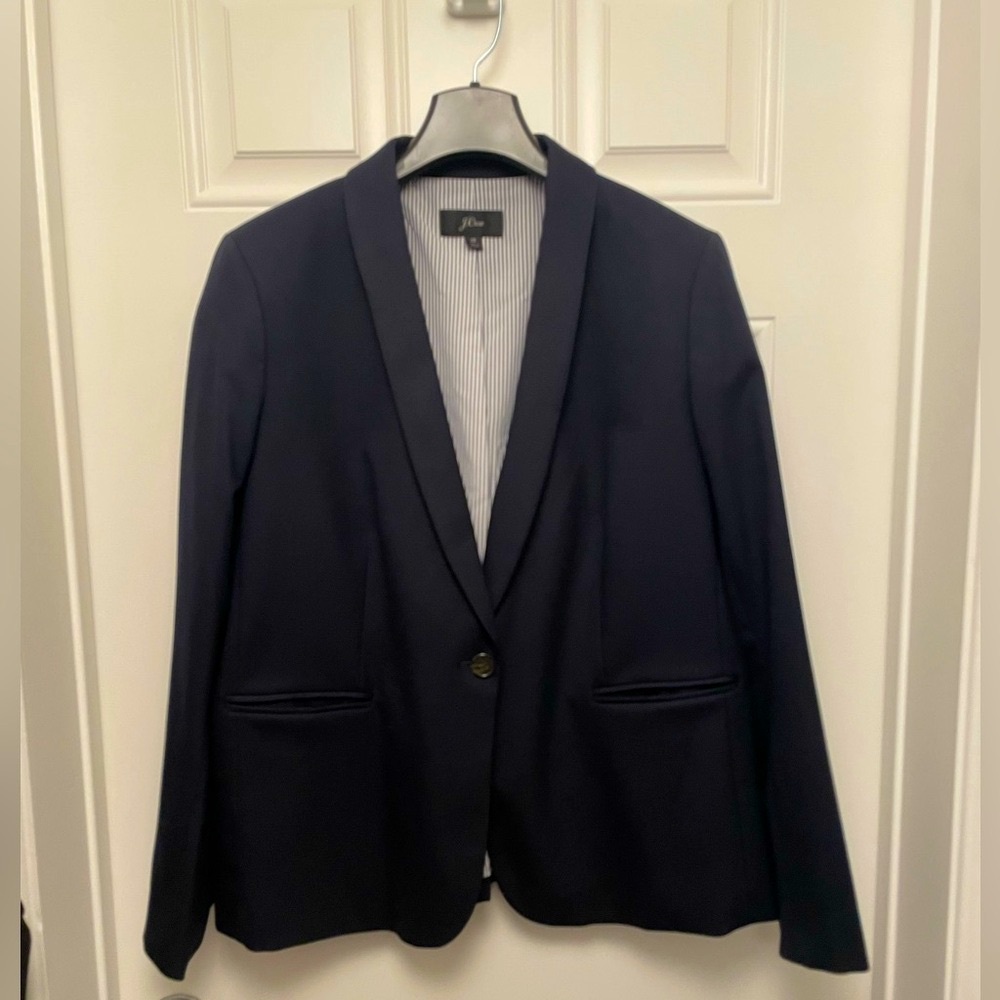 J. Crew Navy Blue Wool Blazer